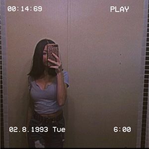 Purple cropped shirt